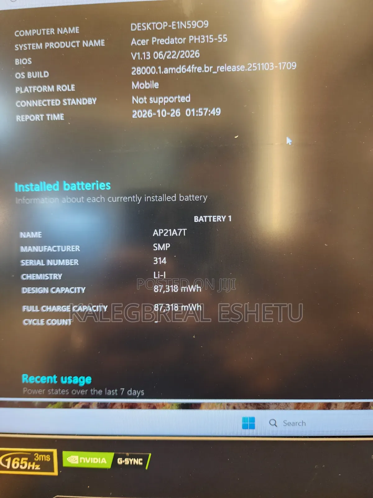 Laptop Acer Predator Helios 300 16GB Intel Core i7 SSD 512GB