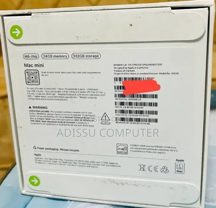 New Desktop Computer Apple 24GB SSD 512GB