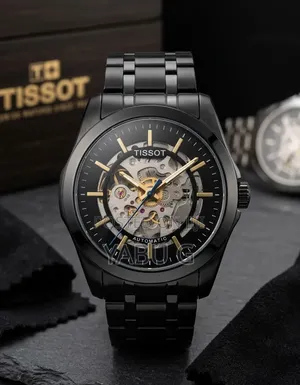 Tissot-Branded Automatic Mechanical Watch With a Black PVD-coated