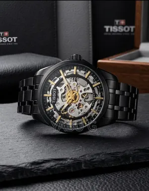 Tissot-Branded Automatic Mechanical Watch With a Black PVD-coated