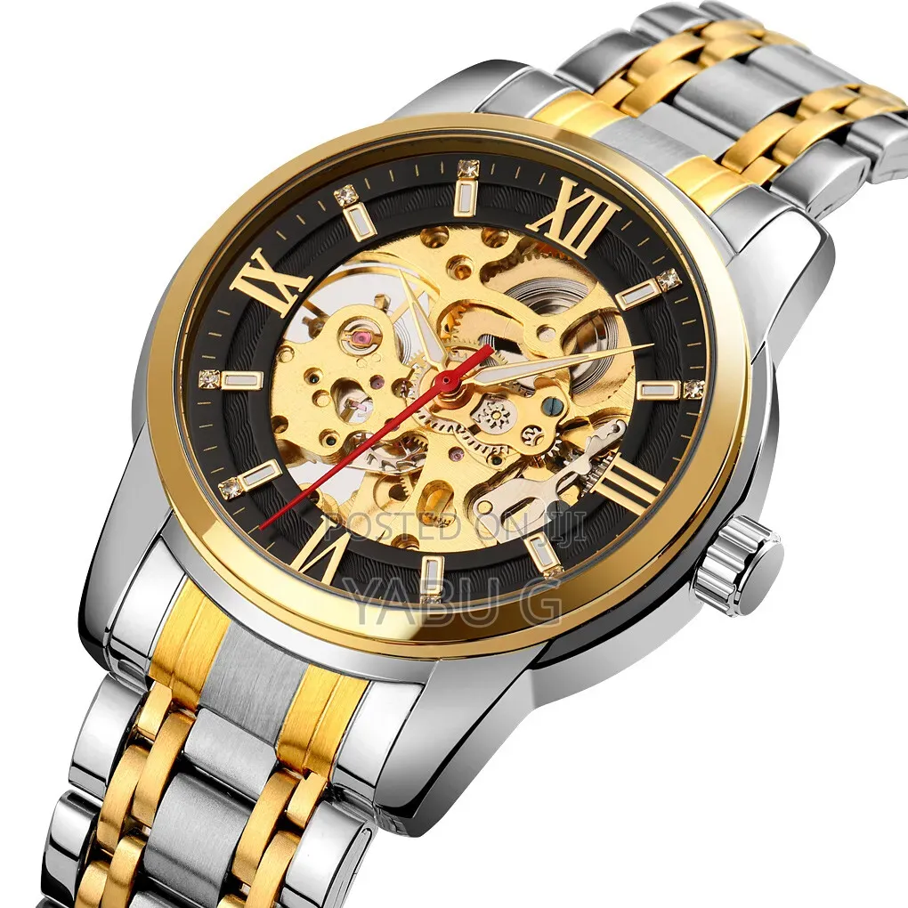 SKMEI Men's Mechanical Casual Watch | Black Dial