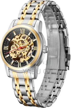High Quality Men Boys Skeleton Stainless Steel Automatic