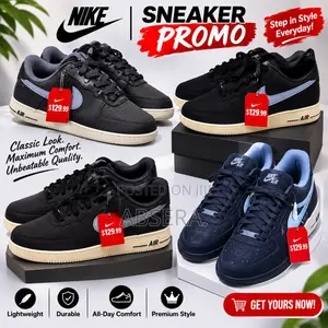 Nike Air Force 1 '07 Low Men's Sneakers – Black/Grey With Cream Sole