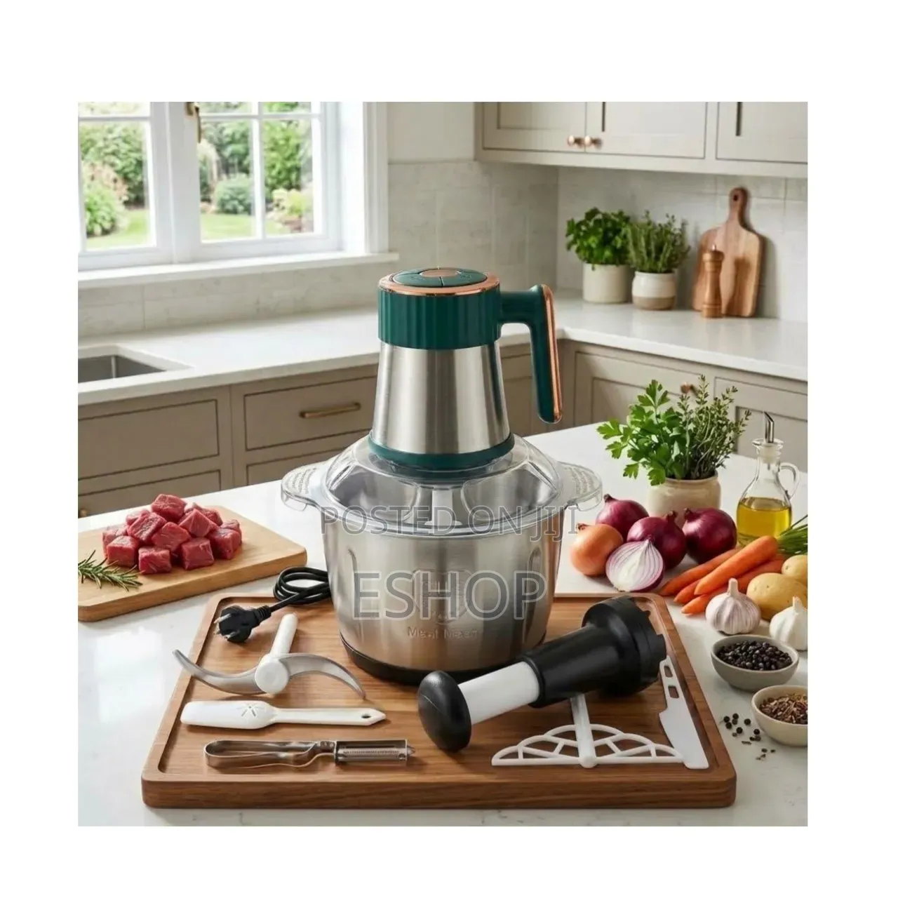 (Electric and Manual) and Comes With a 6-Blade Chopper,