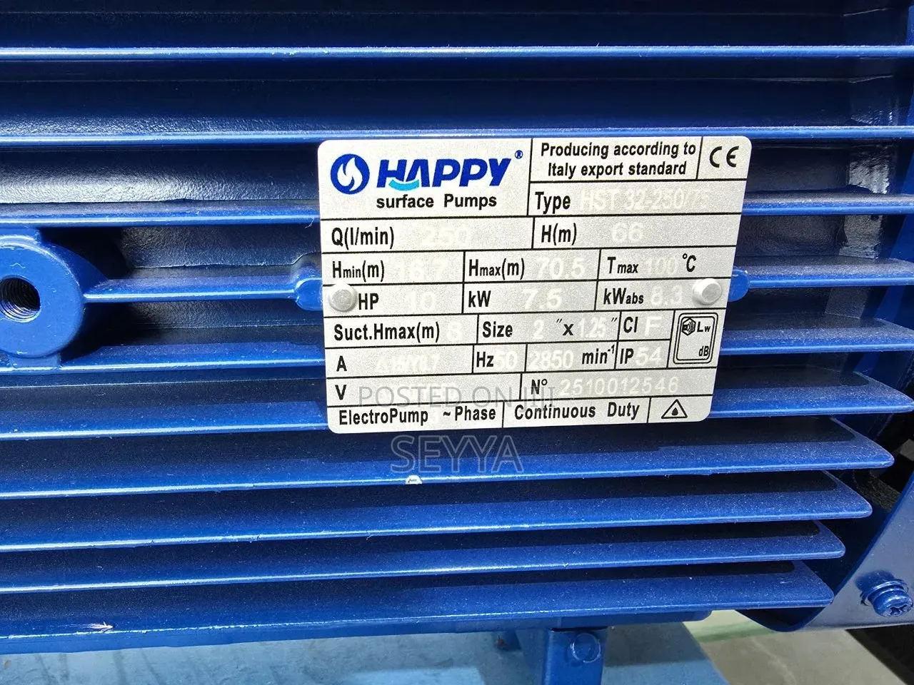 Surface Water Pump 10hp/7.5kw