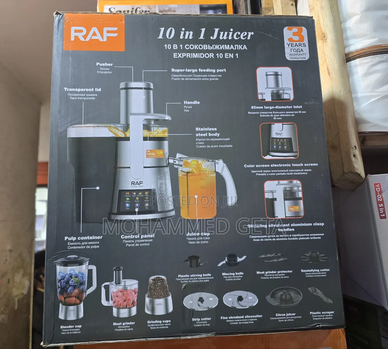 RAF 10 in 1 Juicer (Multifunction Food Processor and Juice Extractor