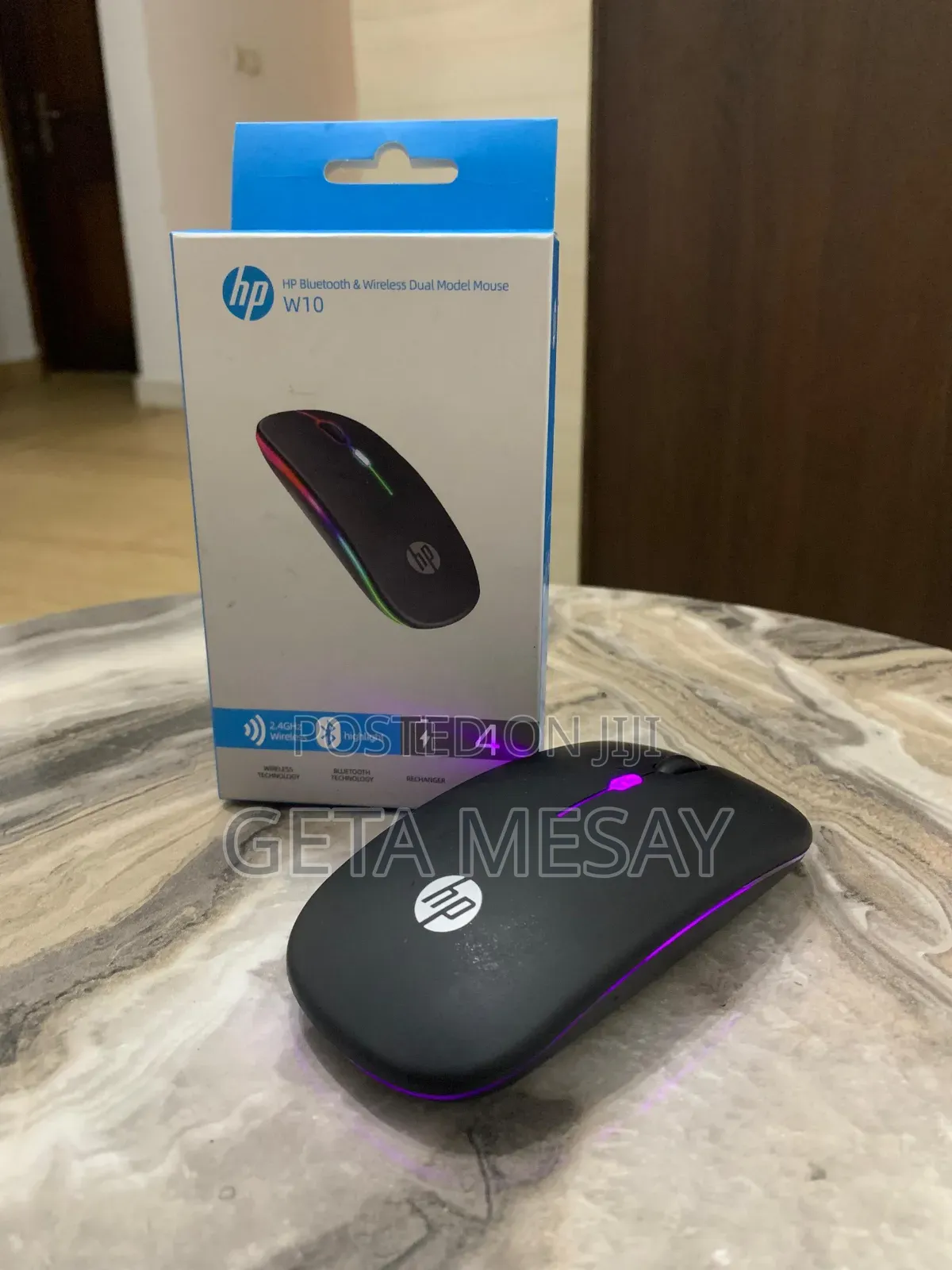 HP W10 Bluetooth እና 2.4GHz ሪቻርጀብል ዋየርለስ ቻርጂንግ ማውስ – ጌታ ቴክ