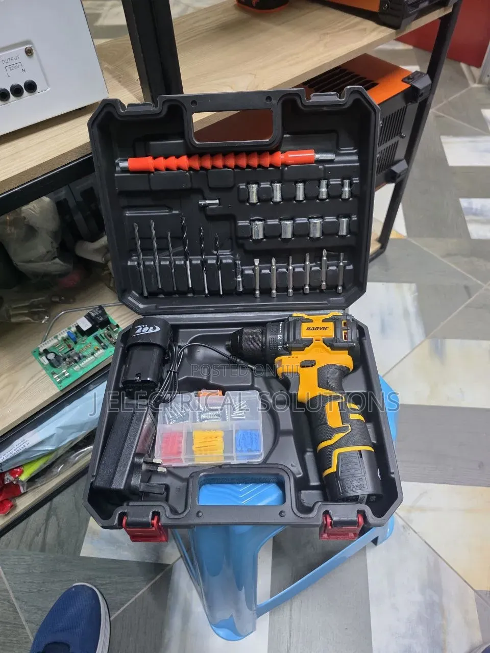 Original HANVIC 18VF Cordless Drill & Screwdriver Set With Accessories