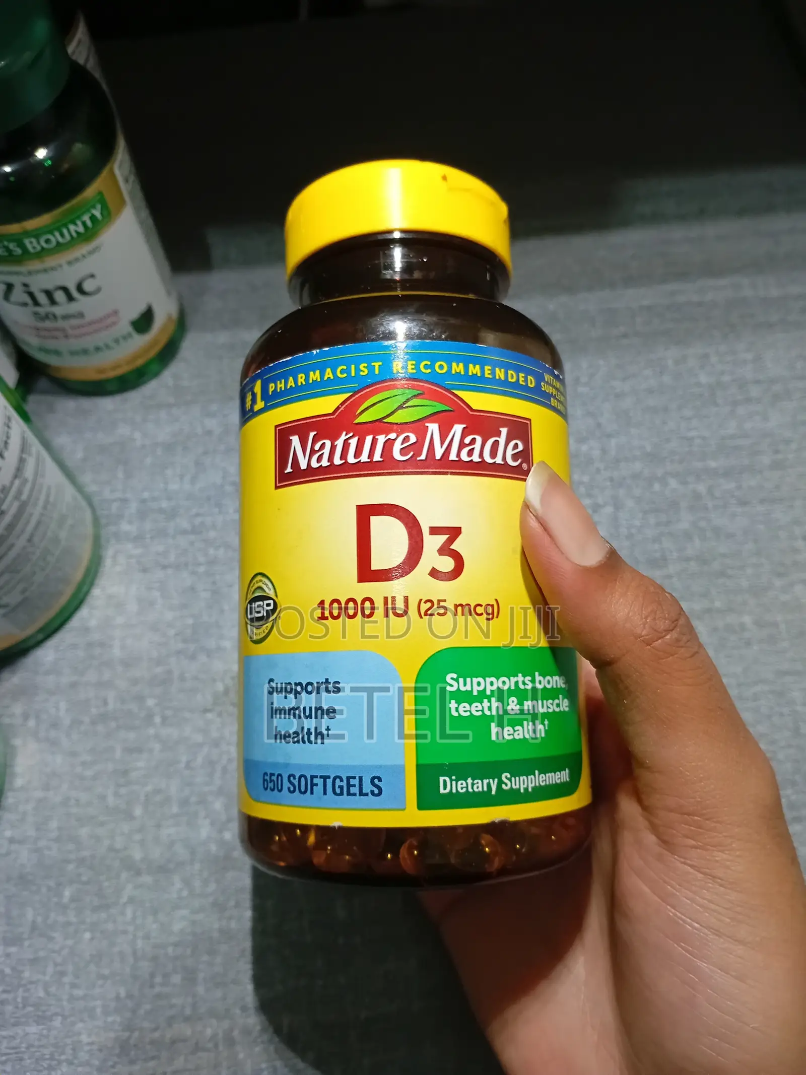 Nature Made Vitamin D3 1000 IU (25 McG) - 650 Softgels