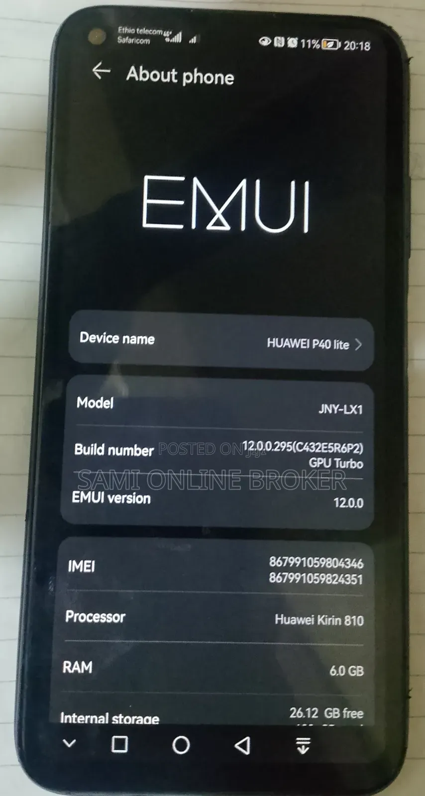 Huawei P40 Lite 128 GB Black