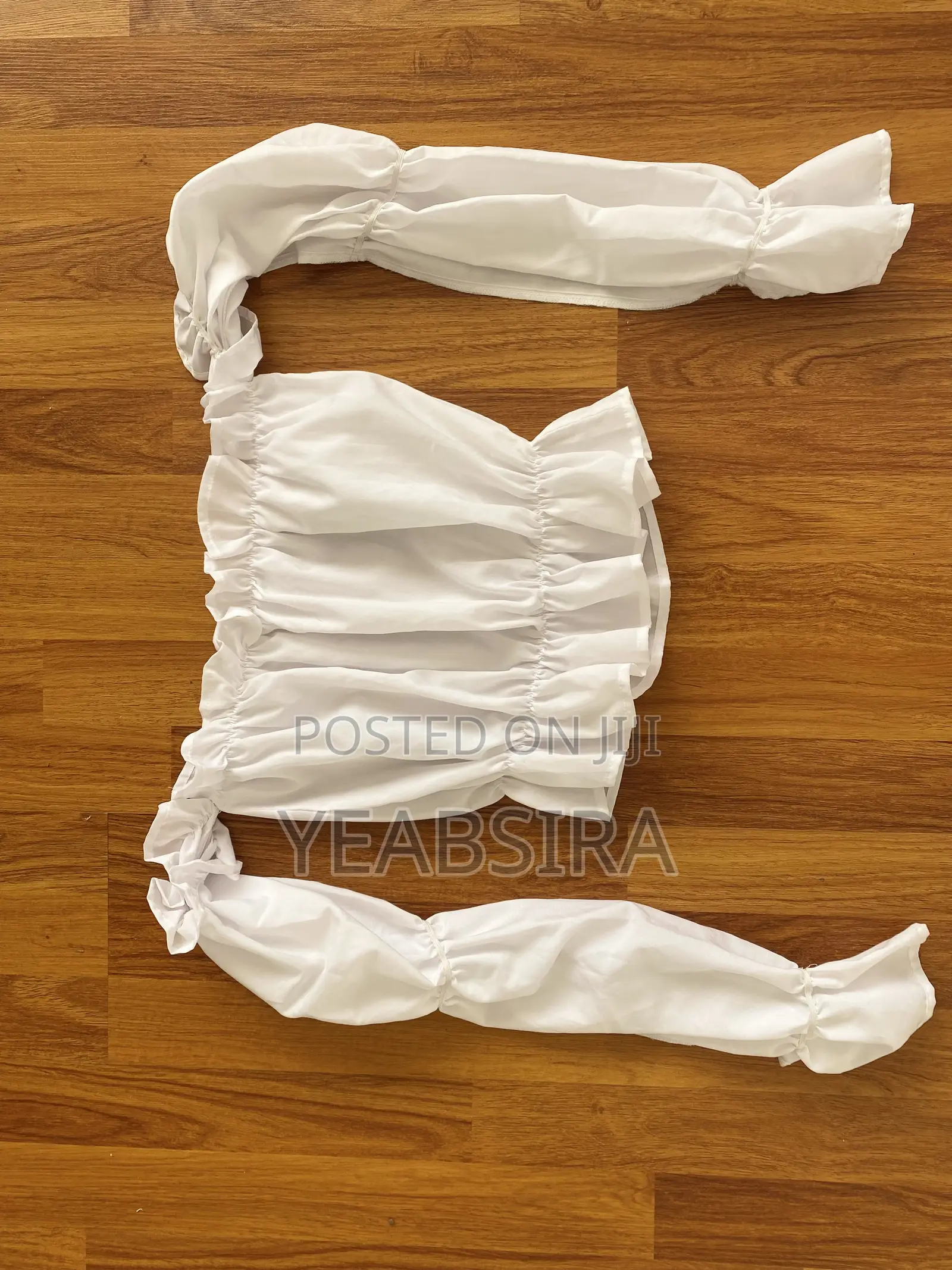 White Cute Ruffle Top