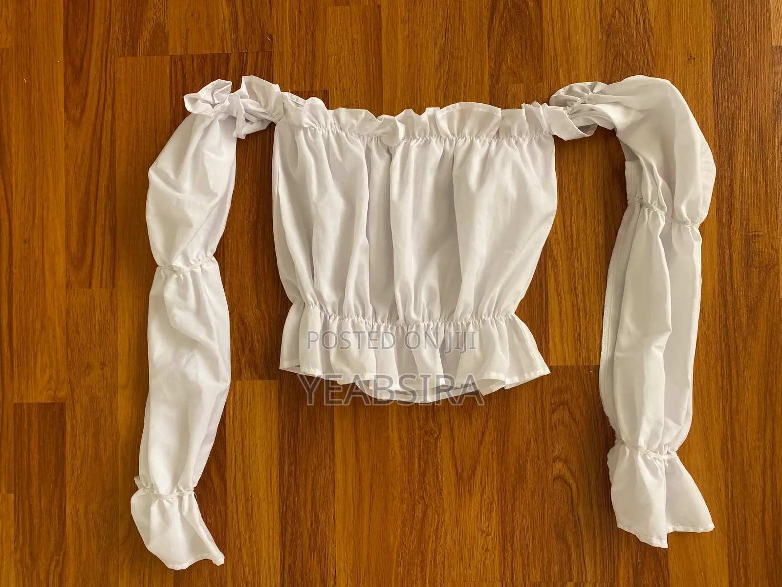 White Cute Ruffle Top