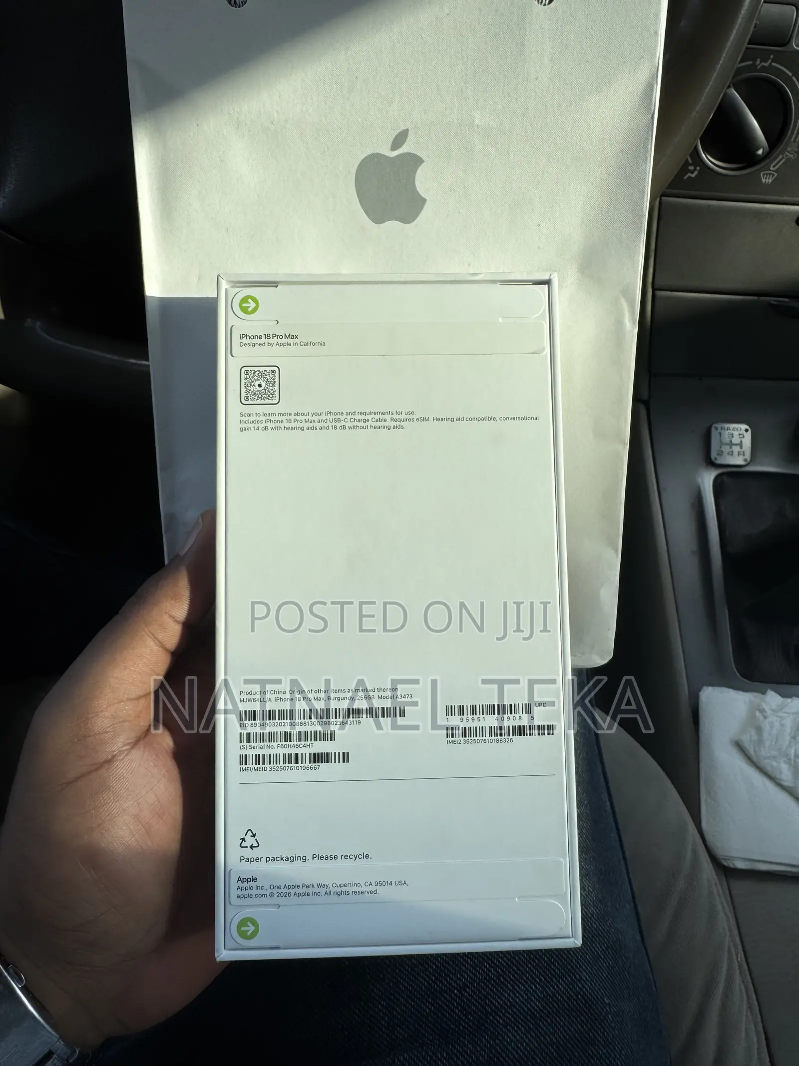 New Apple iPhone 18 Pro Max 256 GB Purple