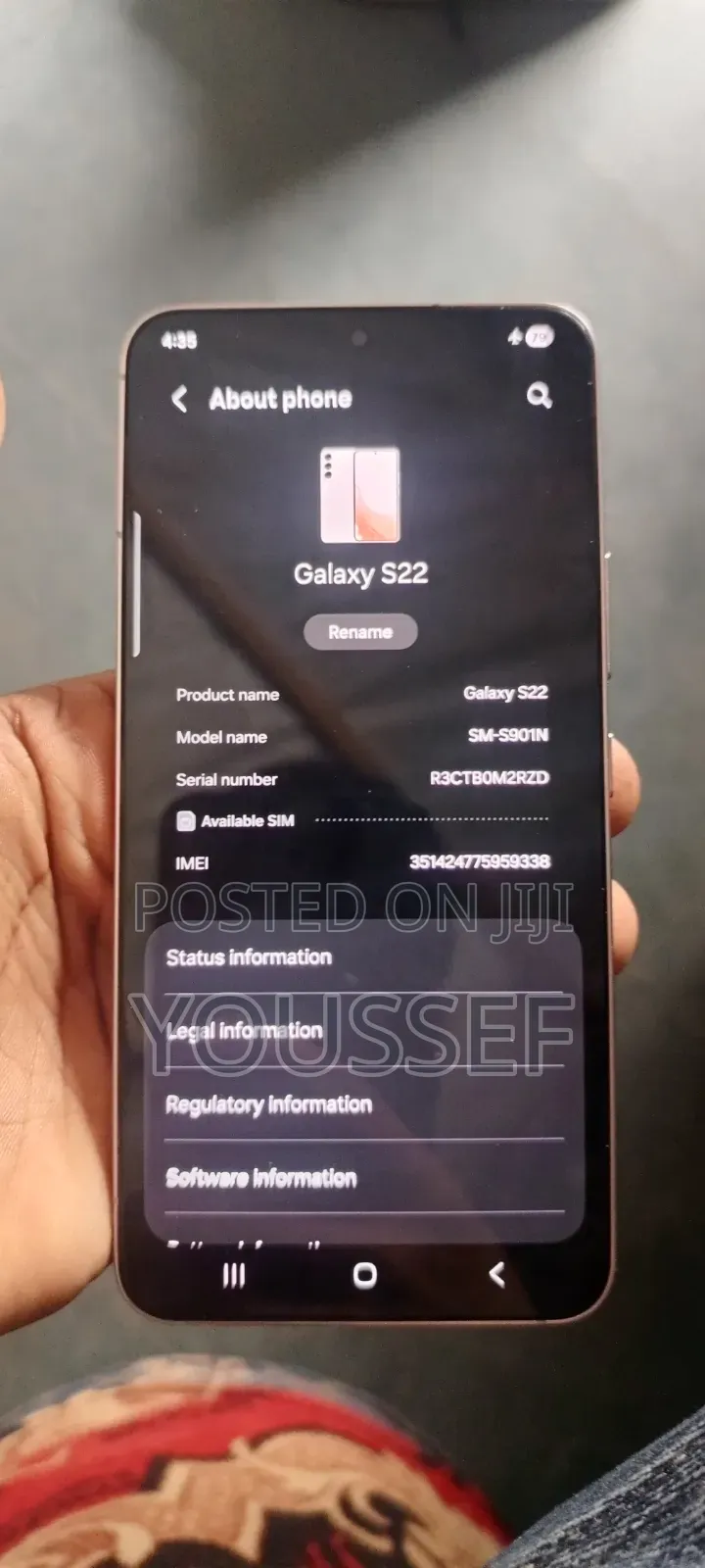 Samsung Galaxy S22 5G 256 GB Gold