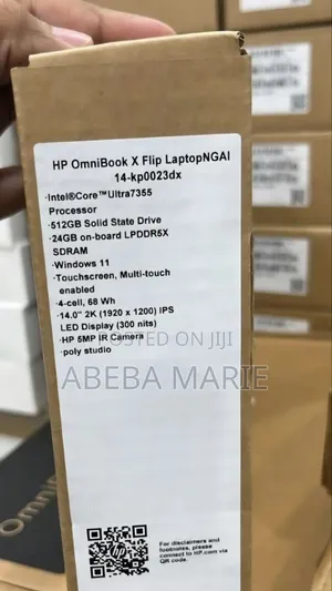New Laptop HP OmniBook X Flip 16" 24GB Intel Core Ultra 7 SSD 512GB