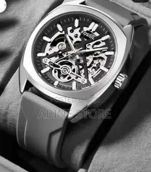 Fossil Automatic Skeleton Men's Watch - Grey Strap - Brand New