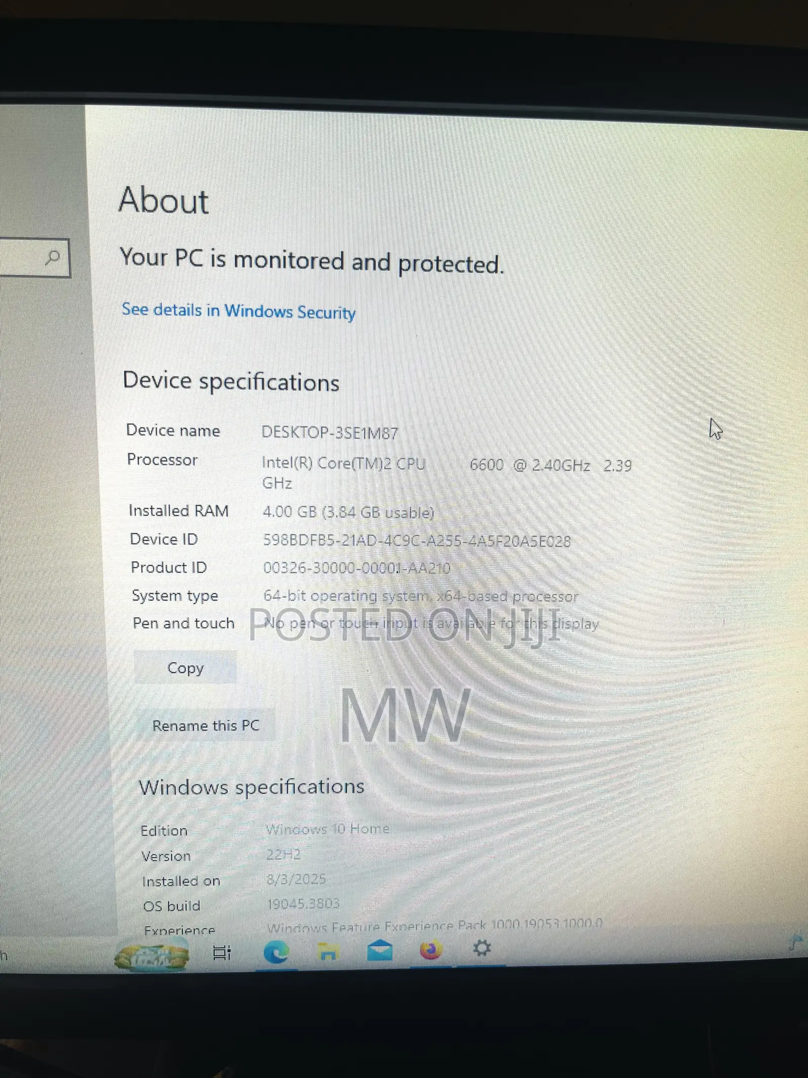Desktop Computer Dell OptiPlex 780 4GB Intel HDD 500GB