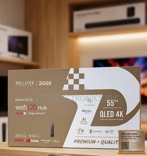 DELUXE 55-Inch QLED 4K Smart TV – 2026 Model Upgrade Your