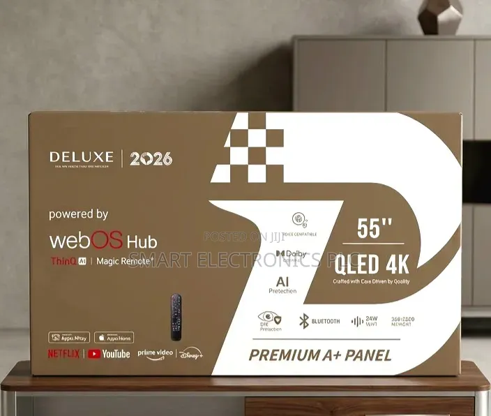 DELUXE 55-Inch QLED 4K Smart TV – 2026 Model Upgrade Your