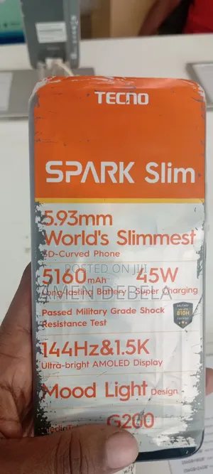 New Tecno Spark Slim 256 GB Black