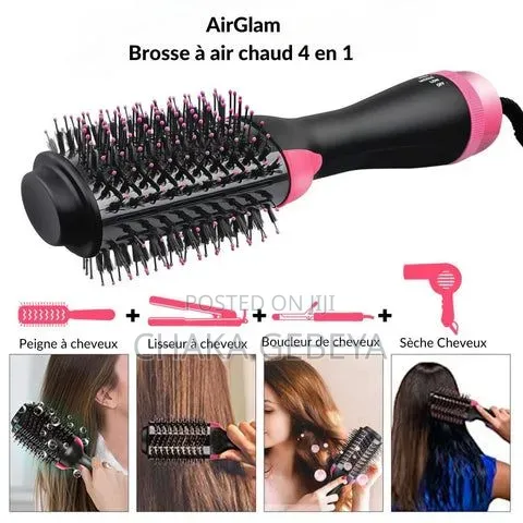 3‐in‐1 Hair Dryer & Styler – Dry, Straighten, Curl, 3 Heat Settings