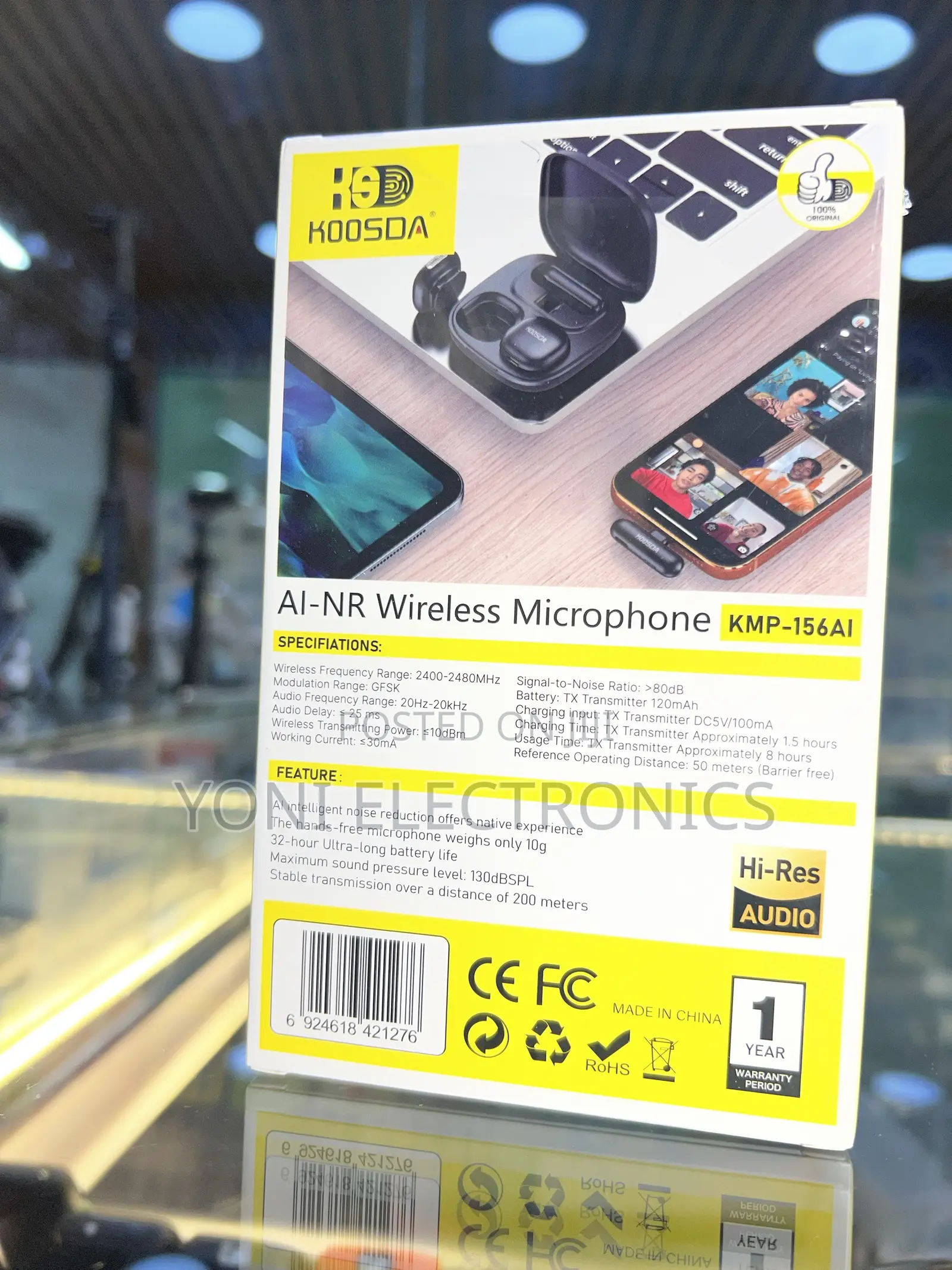 Koosda KMP-156AI Noise Reduction Wireless Microphone