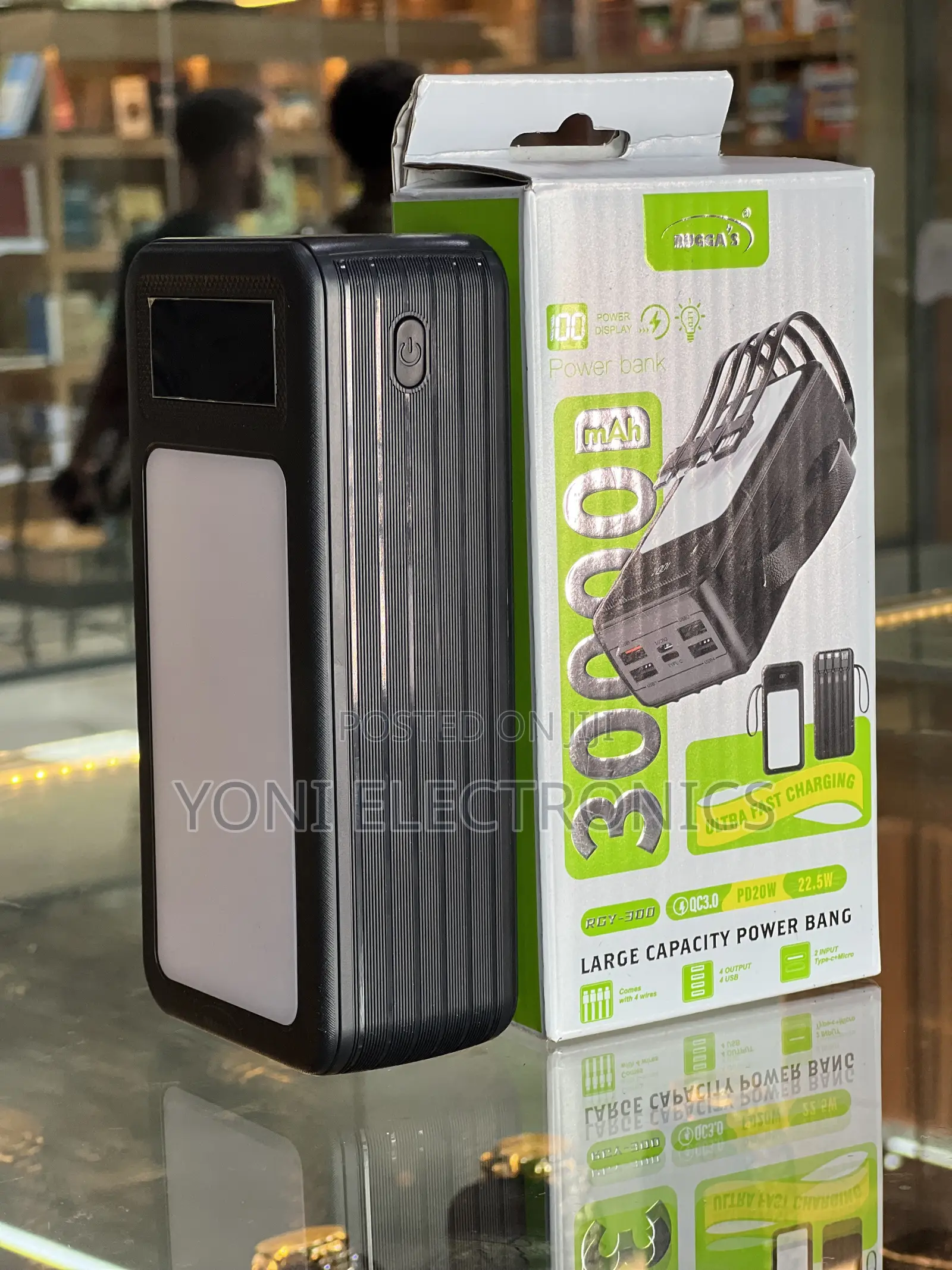 Rugga's 30,000mAh Large Capacity Power Bank (Model: RGY-300)