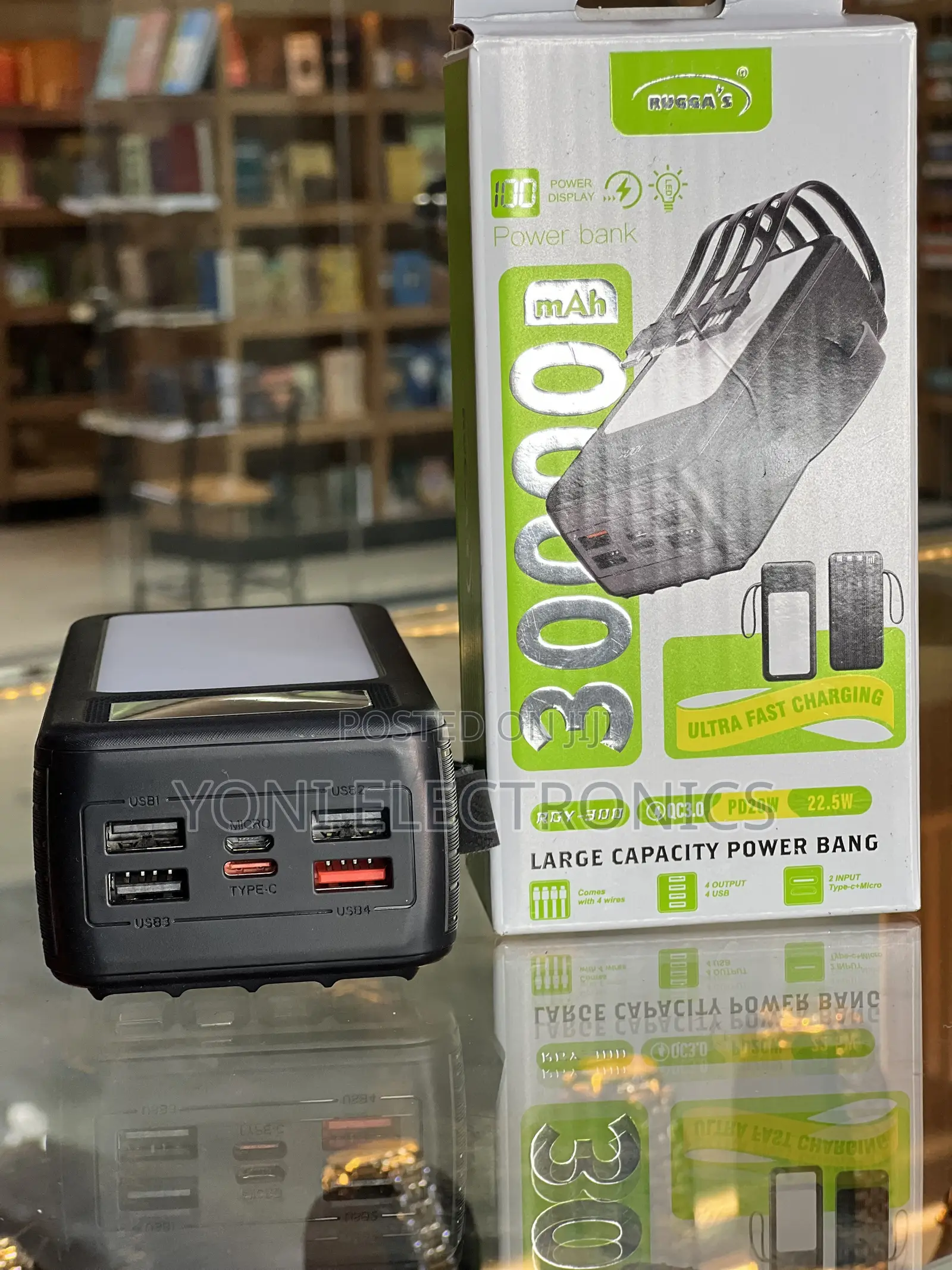 Rugga's 30,000mAh Large Capacity Power Bank (Model: RGY-300)