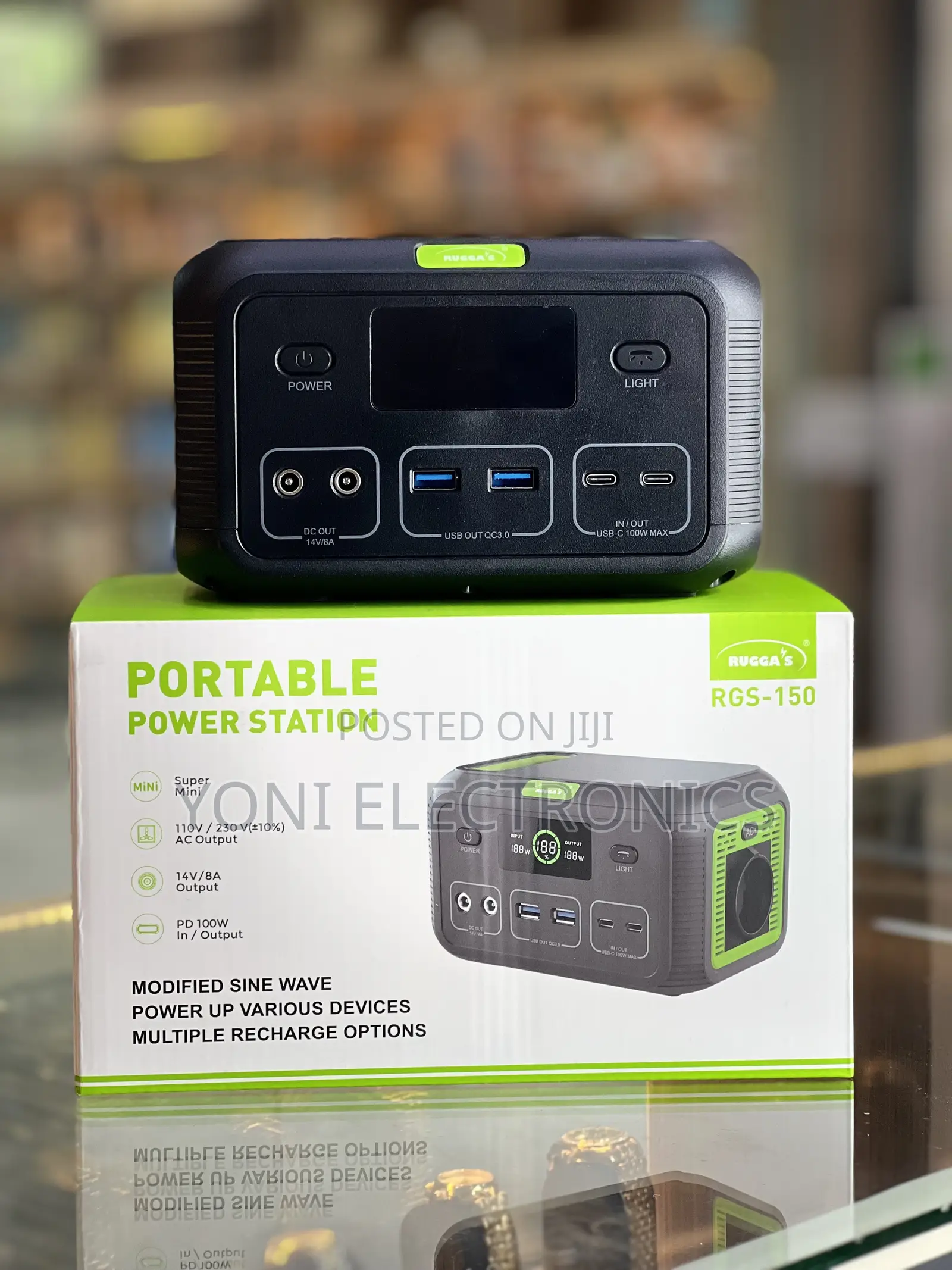 Rugga's RGS-150 Portable Power Station With Light