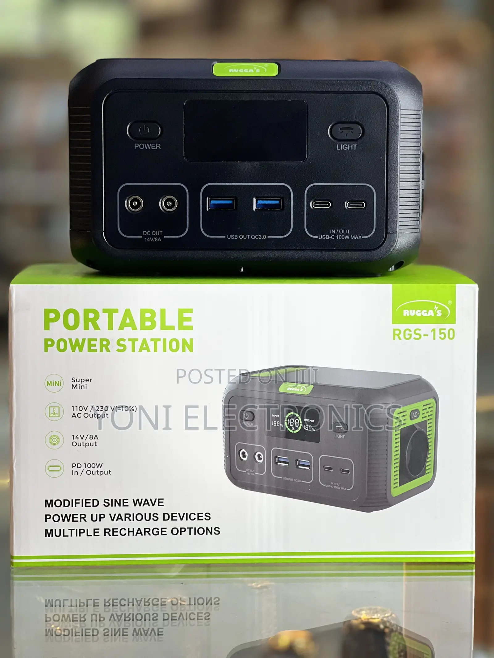 Rugga's RGS-150 Portable Power Station With Light
