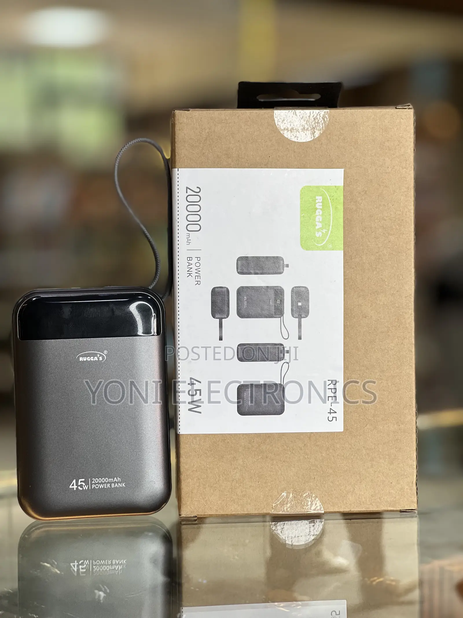 Rugga's 20,000mAh Power Bank 45W Portable