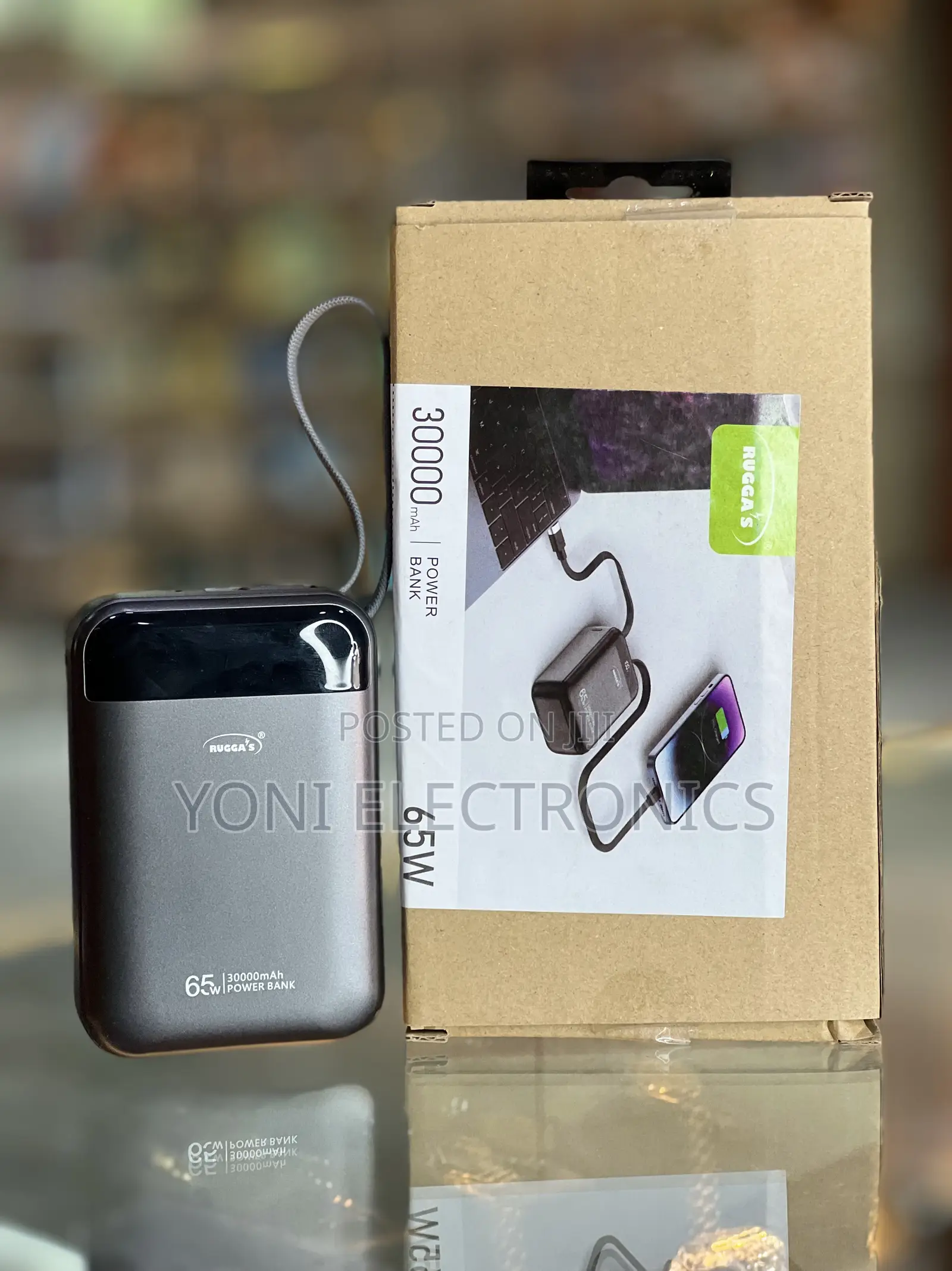 Rugga's 30,000mAh Power Bank 65W Portable