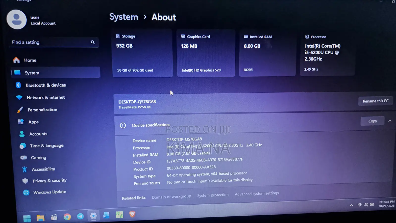 Laptop Acer Aspire 5 8GB Intel Core i5 HDD 1T