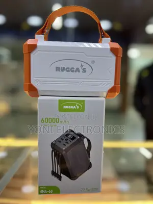 Rugga's 60,000mAh Power Bank (Model: HMA-60 - White & Orange Edition)