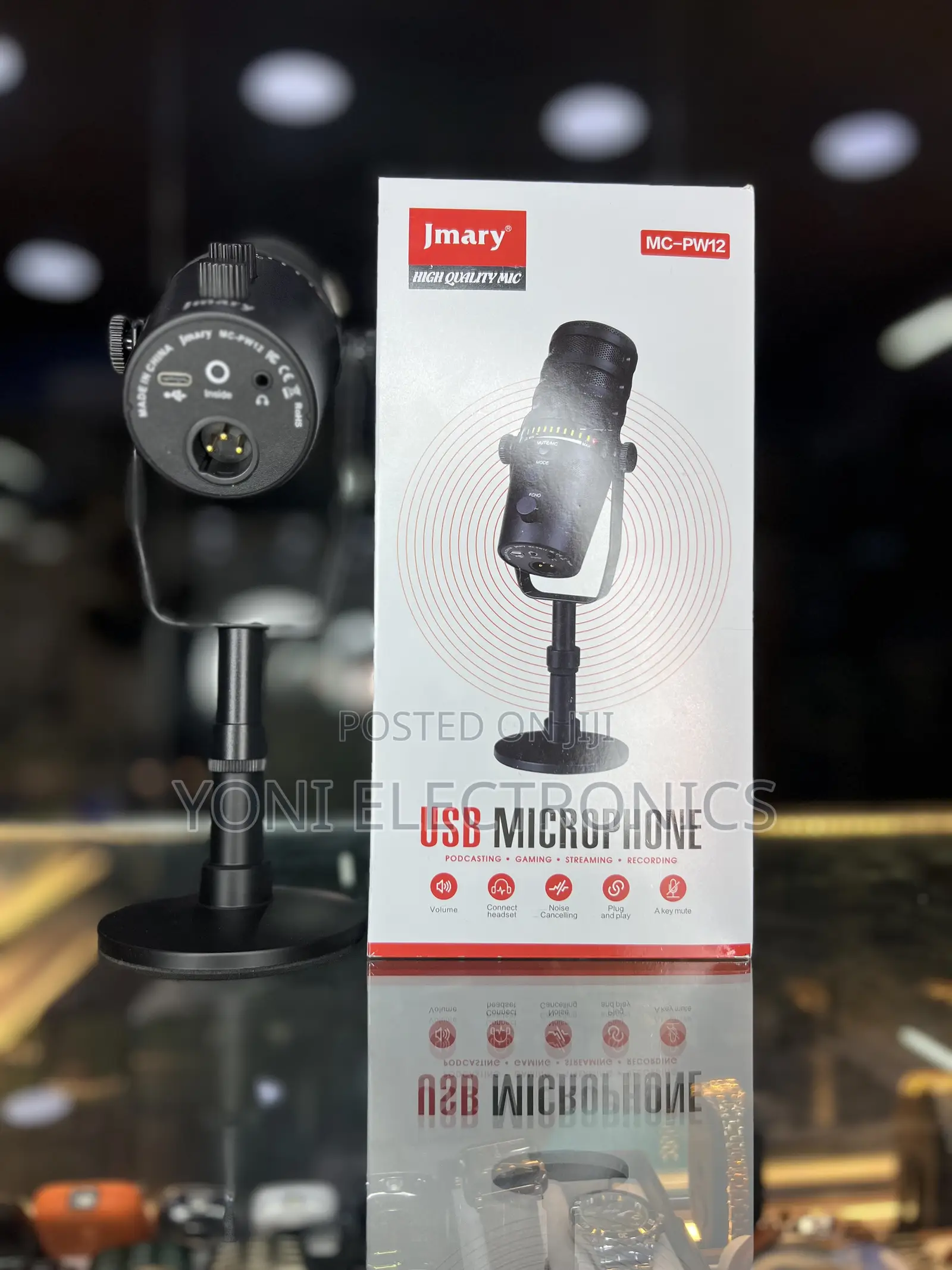 Jmary MC-PW12 USB Microphone (Podcast &Live Streaming Microphone )