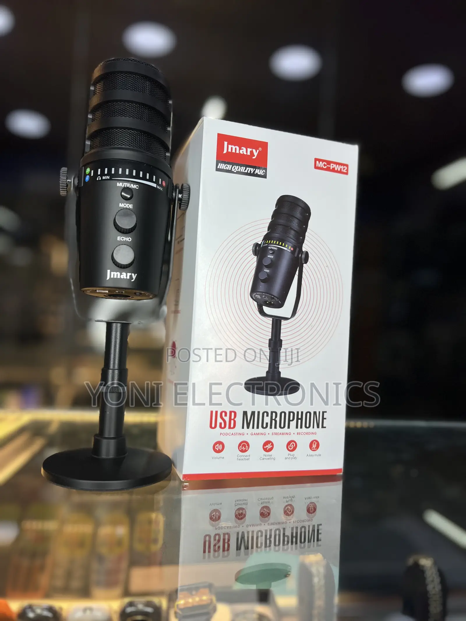 Jmary MC-PW12 USB Microphone (Podcast &Live Streaming Microphone )