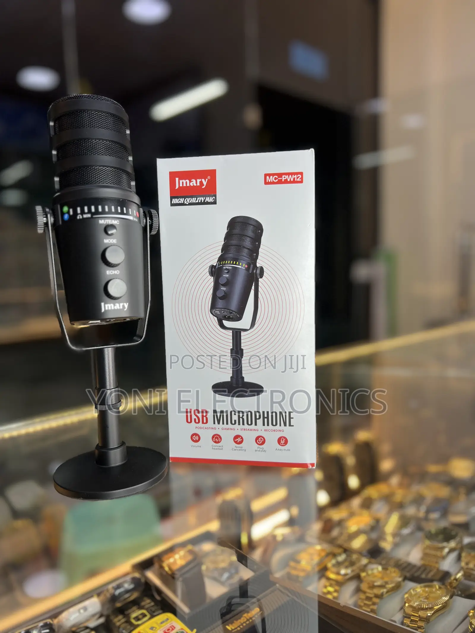 Jmary MC-PW12 USB Microphone (Podcast &Live Streaming Microphone )