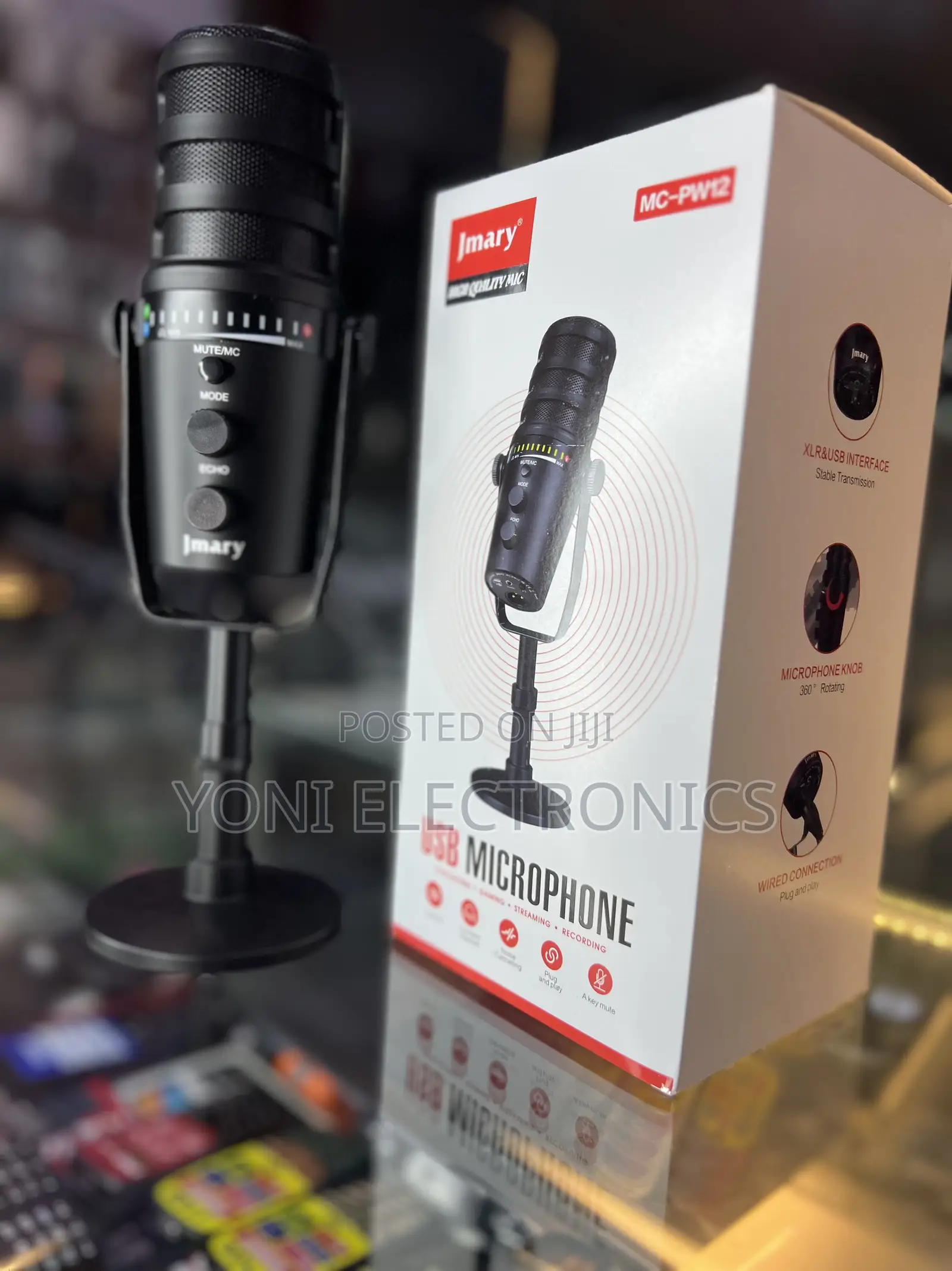Jmary MC-PW12 USB Microphone (Podcast &Live Streaming Microphone )