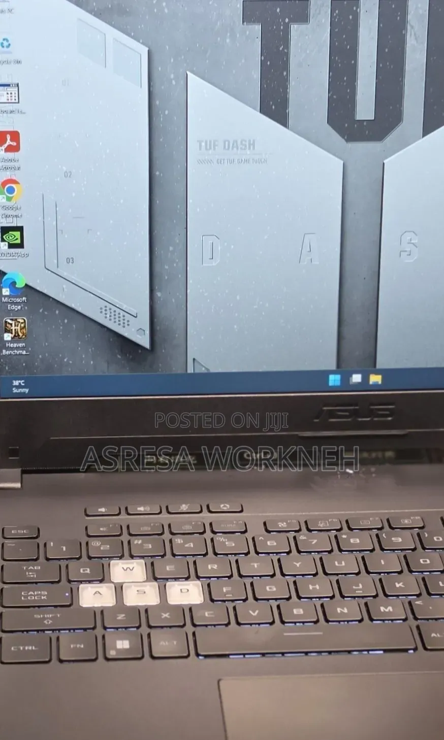 New Laptop Asus TUF Dash F15 16GB Intel Core i7 SSD 512GB