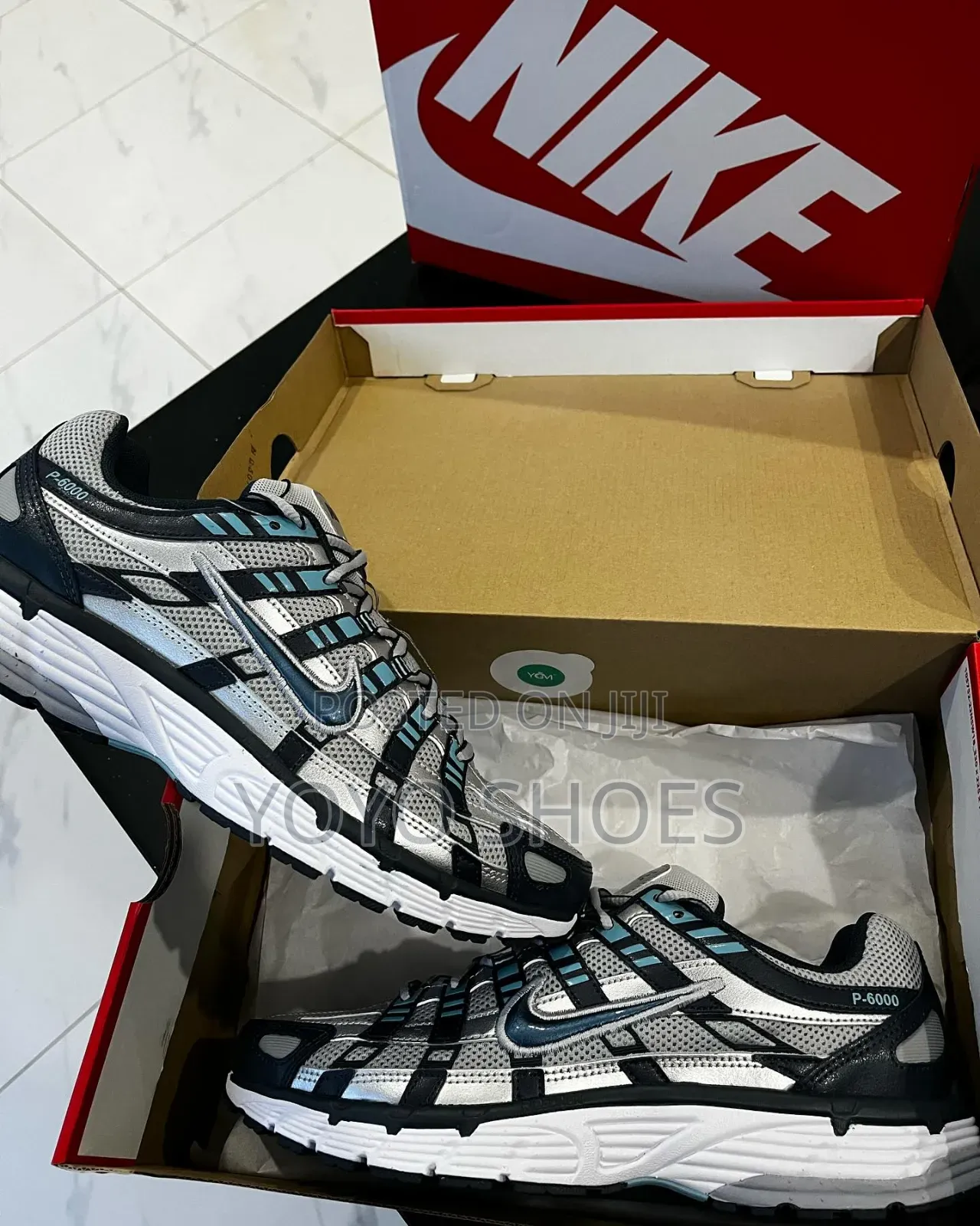 Nike P-6000 Armory/Navy Flat/Silver White Unisex Fashion Sneaker