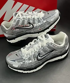Nike P-6000 Metallic Silver/White Unisex Fashion Sneaker Shoe