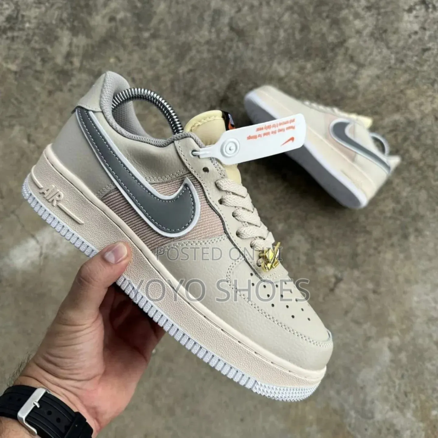 Nike Air Force 1Low " Sand-Drift/Cream/Gray" Unisex Fashion Shoes