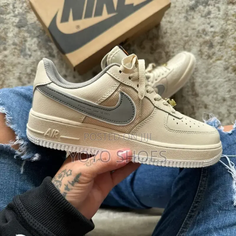 Nike Air Force 1Low " Sand-Drift/Cream/Gray" Unisex Fashion Shoes