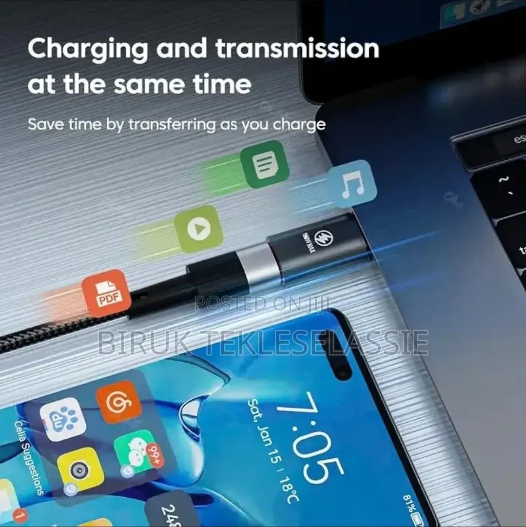 120W USB C Male to Lightning Female Connector Otg