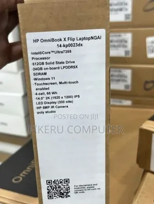 New Laptop HP OmniBook X Flip 14" 24GB Intel Core Ultra 7 SSD 512GB