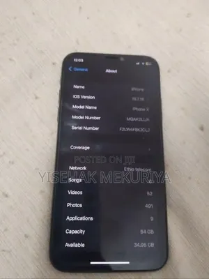 Apple iPhone X 64 GB Black