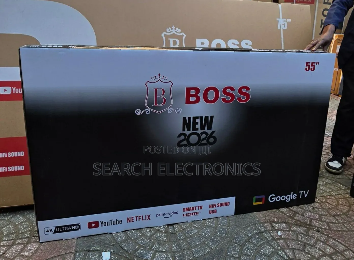 Boss 55"inch Televishion Fremless Google TV