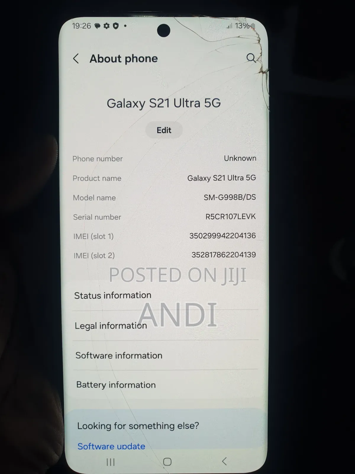Samsung Galaxy S21 Ultra 5G 256 GB Black