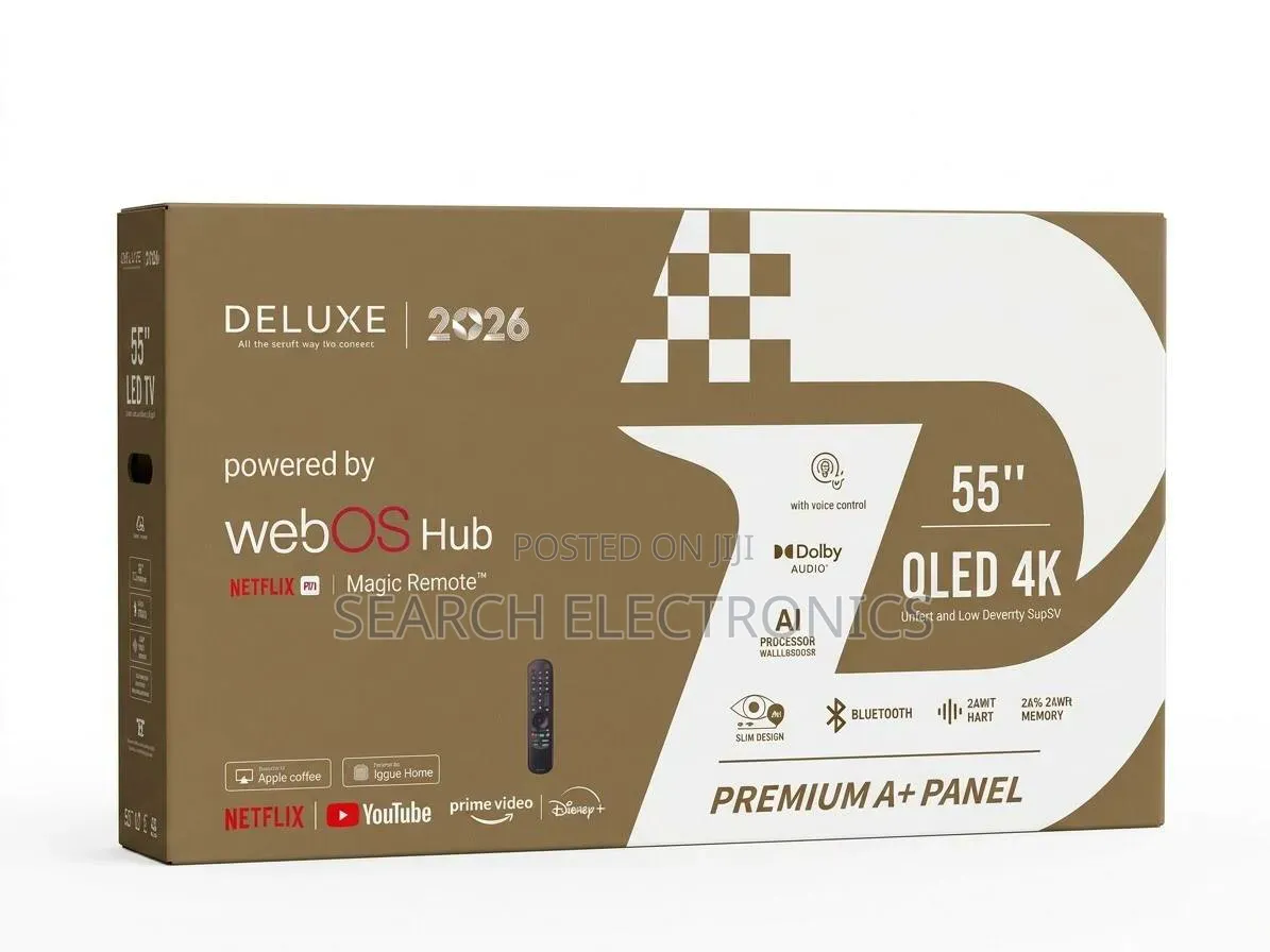 DELUXE 55"iNCH webOS Hub 2026 QLED 4K YELEVISHION