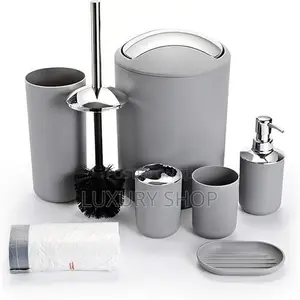 6 PCS Bathroom Set 6 ዓይነት የመፀዳጃ ቤትና የንፅህና መጠበቂያዎች